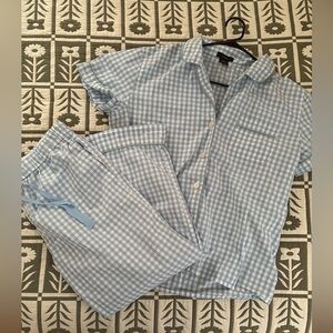 Vintage JCrew Cottage Core Gingham Summer Pajama Set